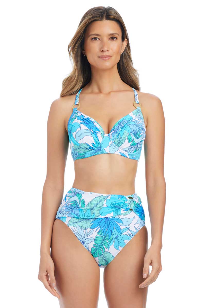 Bleu: Riviera Retreat Underwire D-DD Cup Bikini Top