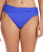 Bleu: Solid Sarong Hipster Bikini Bottom - TEQUILA