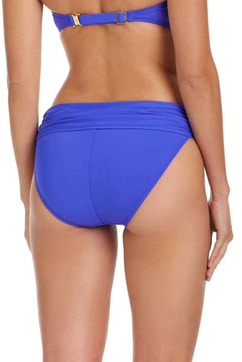 Bleu: Solid Sarong Hipster Bikini Bottom - TEQUILA