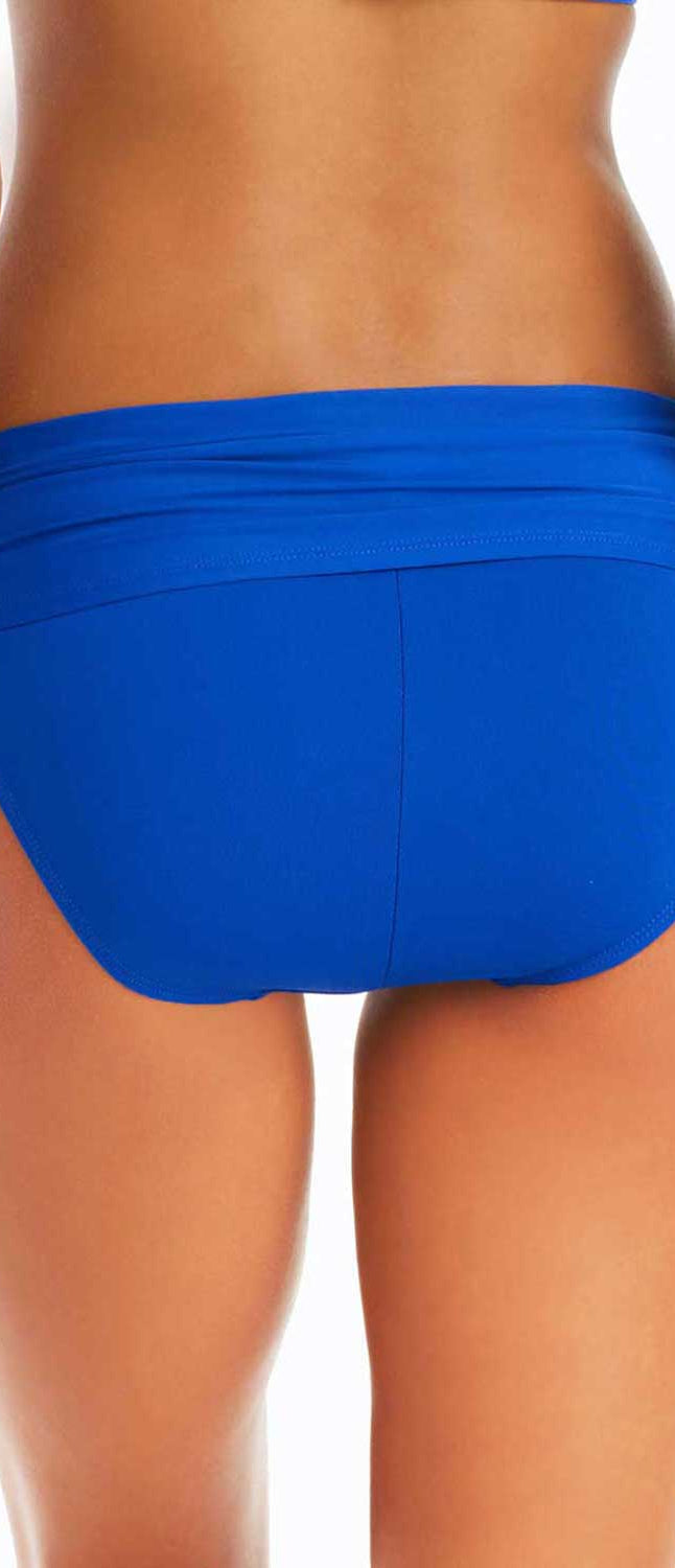 Bleu: Solid Sarong Hipster Bottom - COBALT