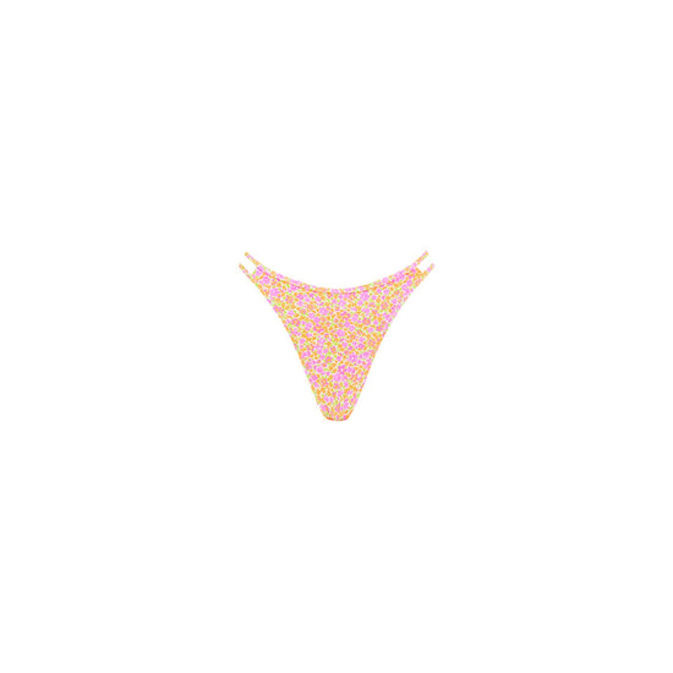 Champagne Blossom:  Twin Strap Cheeky Bikini Bottom