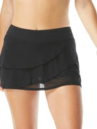 Coco Reef: Classic Solids Mesh Layer Swim Short - CAST BLK