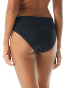 Coco Reef: Classic Solids Rollover Bikini Bottom - CAST BLK