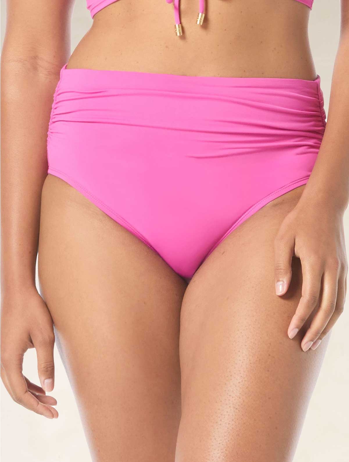 Coco Reef: Classic Solids Rollover Bikini Bottom - PNKSORB