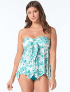Coco Reef: Dreamscape Goddess Bra Sized Underwire Bandeau Tankini Top