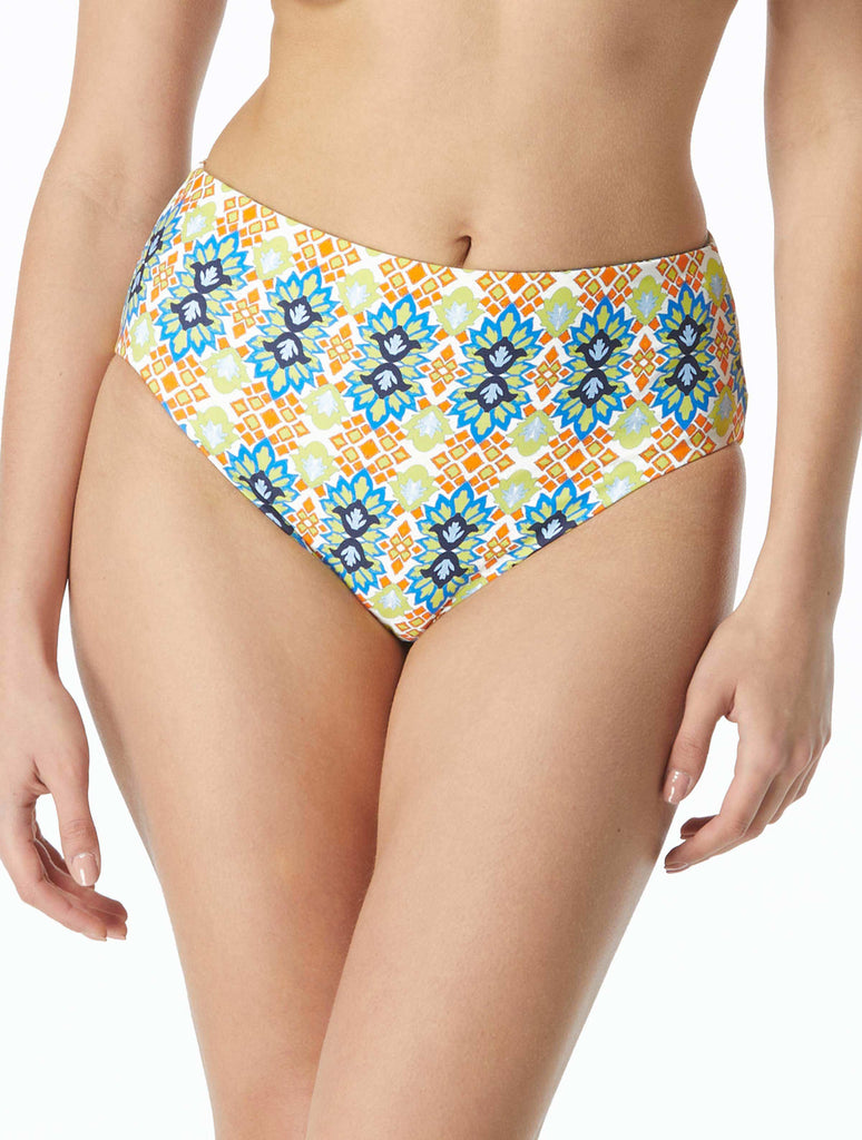 Coco Reef: Grecian Tile Verso Reversible High Waist Bikini Bottom