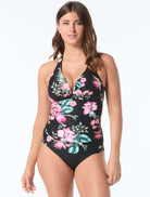 Coco Reef: Spiced Tropical Assure Bra Sized Push Up Wireless Tankini Top