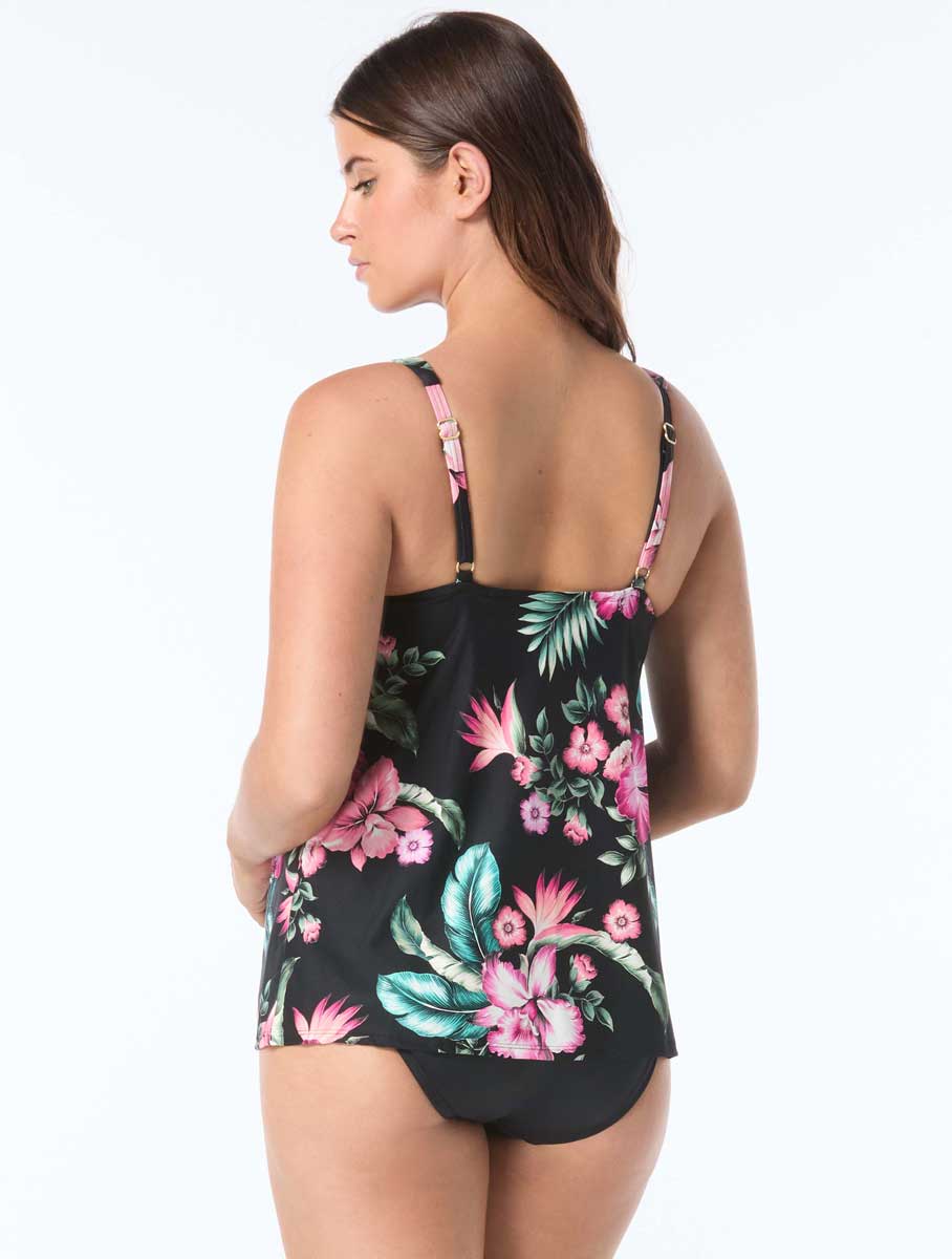 Coco Reef: Spiced Tropical Core V-Neck Bra Sized Underwire Tankini Top