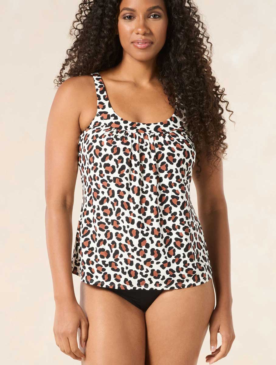 Coco Reef: Wild Leopard Ultra Fit Bra Sized Tankini Top