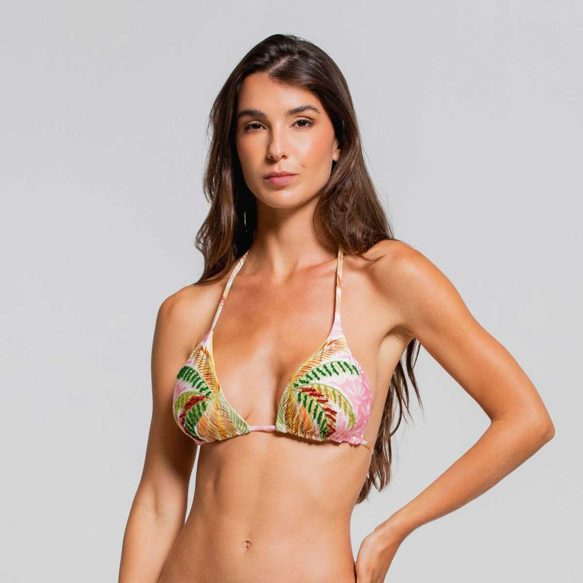 Cosita Linda: Sunlit Palms Triangle Bra Top