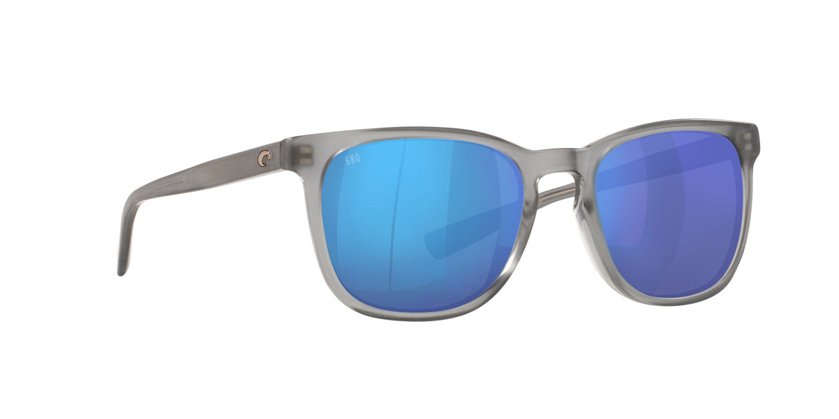 Costa Sullivan 230 Matte Gray Crystal Blue Mirror Polarized Sunglasses
