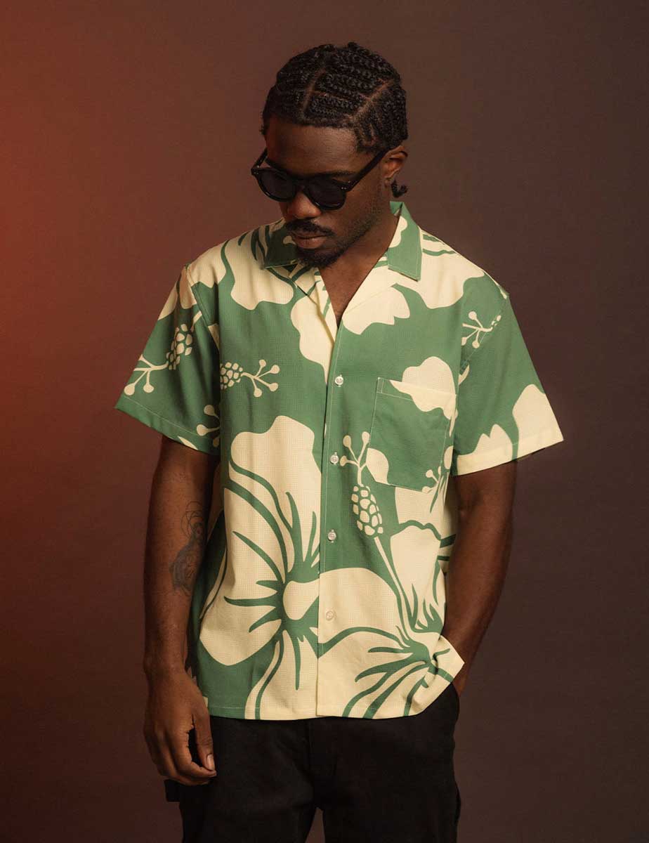 Duvin: Paradise Leisure Stretch Button-Up Shirt