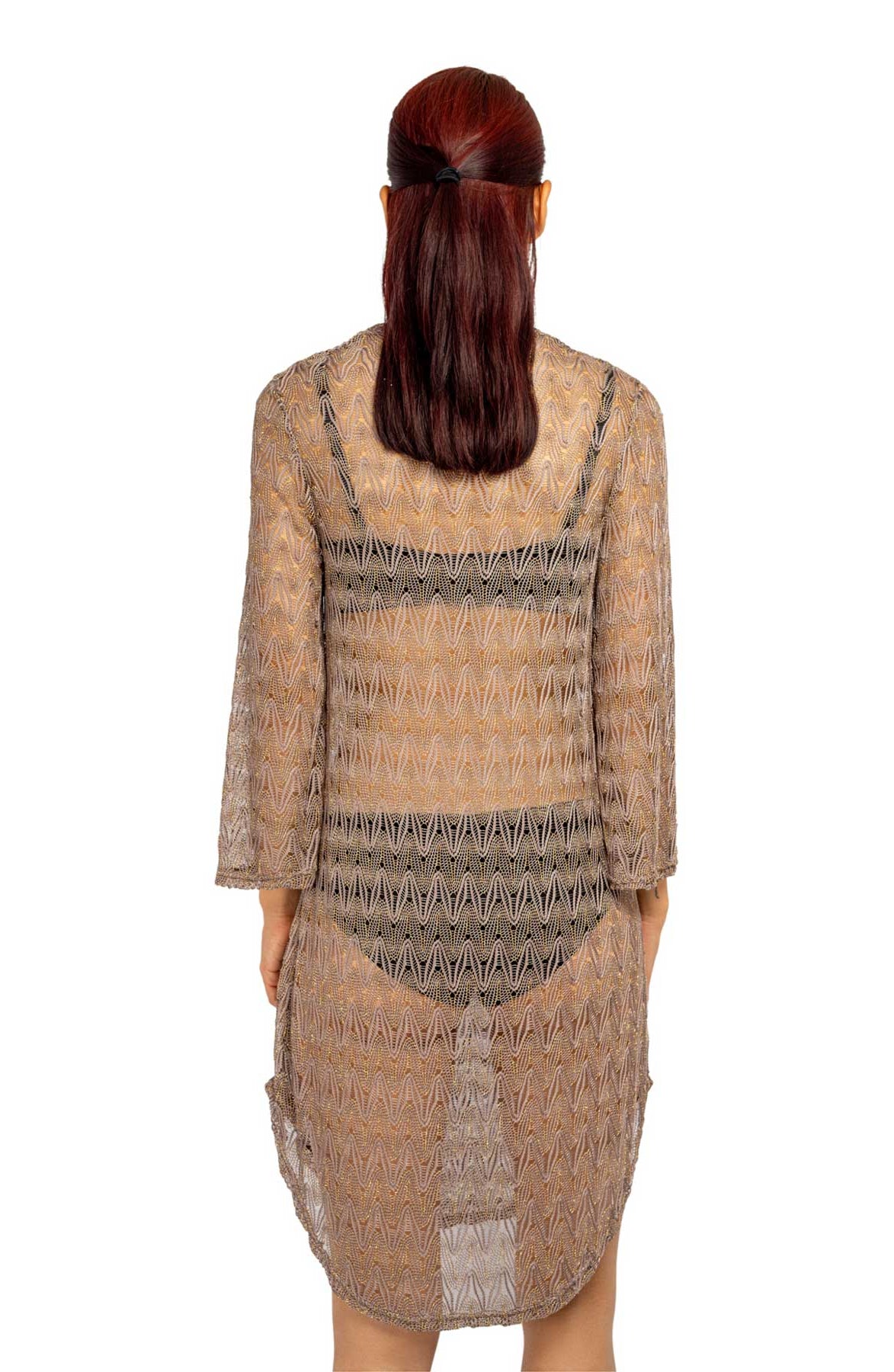 Elif: Coraline V-Neck Bell Sleeve Tunic - TAUPE