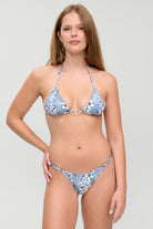 Frankies Bikinis: Blue Lei Nick Trinagle Bikini Top