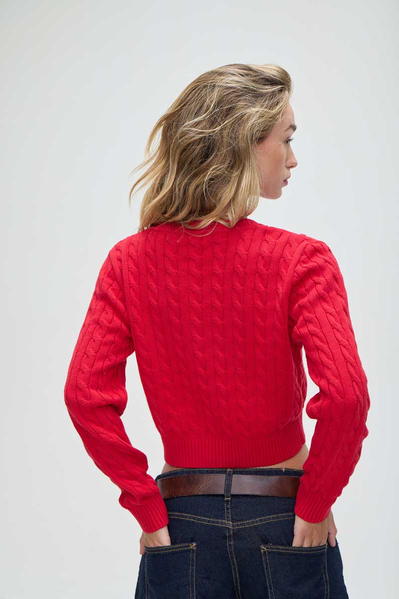 Frankies Bikinis: Dudley Cable Knit Cardigan