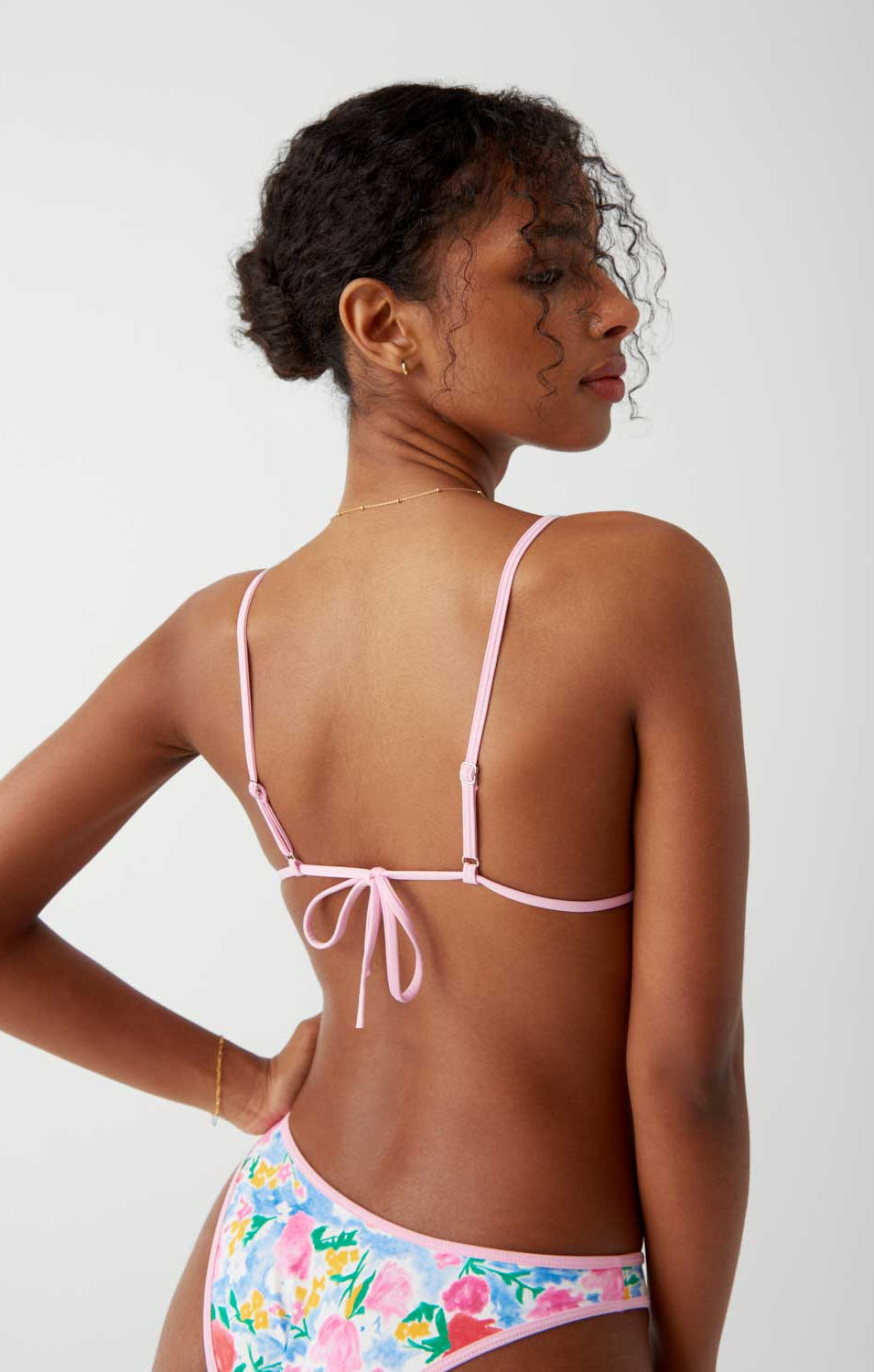 Frankies Bikinis: Painted Petals Lumia Triangle Bikini Top