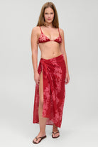 Frankies Bikinis: Scarlet Rose Alessia Cotton Sarong