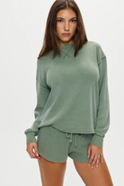 Frankies Bikinis: Solid Noah Thermal Long Sleeve Shirt