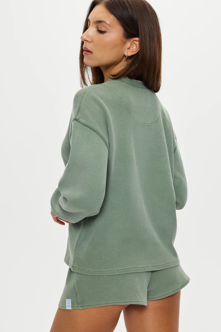 Frankies Bikinis: Solid Noah Thermal Long Sleeve Shirt