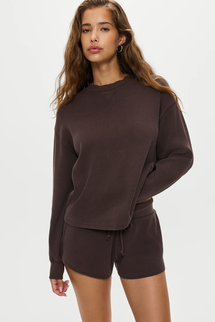 Frankies Bikinis: Solid Noah Thermal Mini Shorts