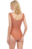 Gottex: One Piece Martini Solid Off The Shoulder Swimsuit