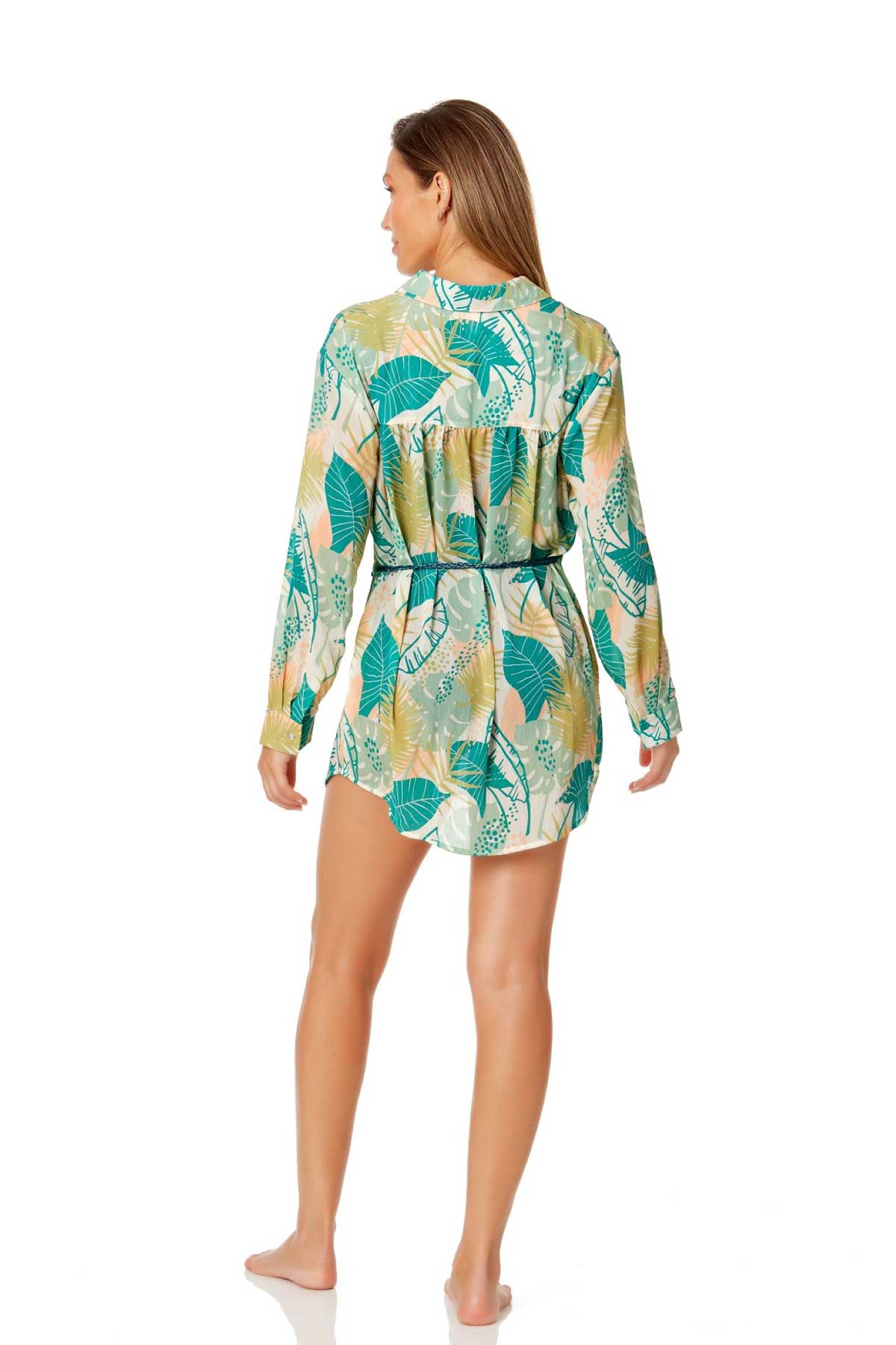 Ibiza: Tahiti Button Up Cover Up Shirt 