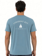 Island Daze: Quin Longboat Key Short Sleeve Rashguard - BLUE