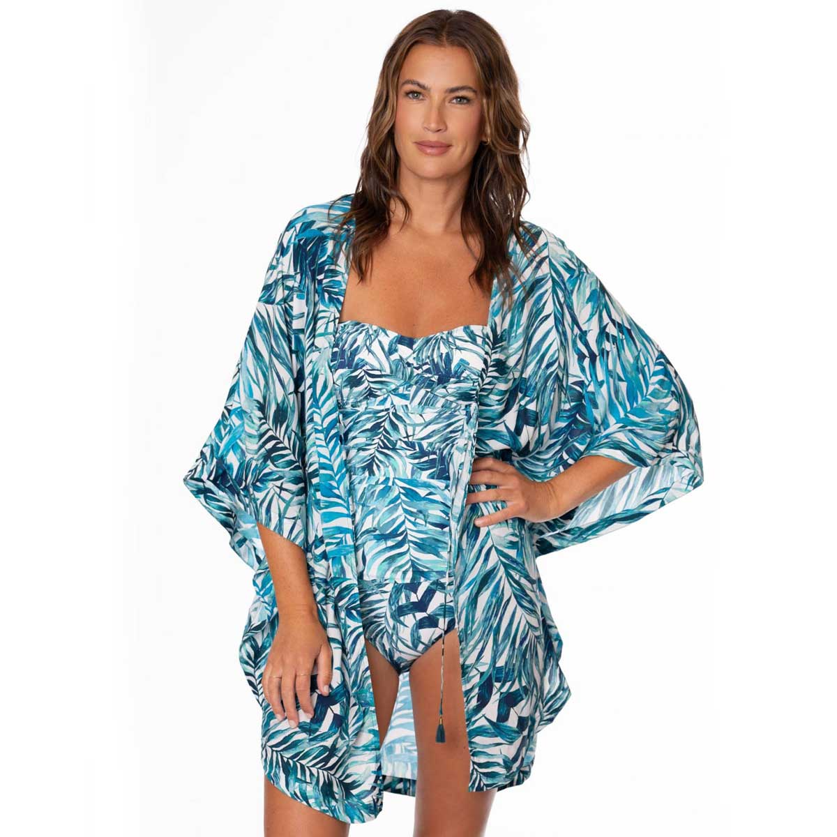 Jantzen: Palm Camoflauge Handkerchief Kimono
