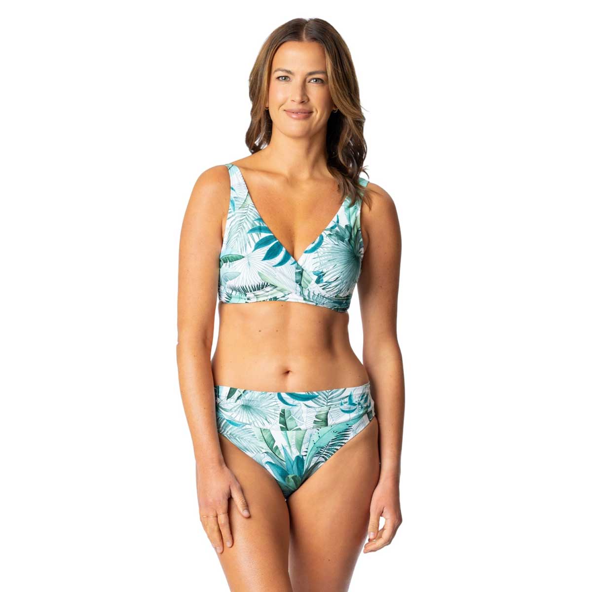 Jantzen: Palm Toile Vera Surplice Bra Top