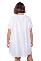 Jordan Taylor: Plus Waffle Pocket Button Front Dress - WHITE