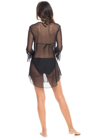 Jordan Taylor: Power Mesh Solid V-Neck Tunic