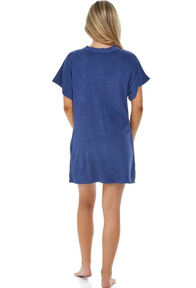 Jordan Taylor: Terry Short Sleeve Button Front Tunic