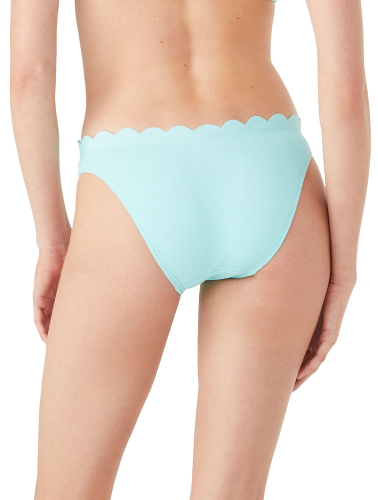 Kate Spade: Pique Scallops High Cut Bikini Bottom