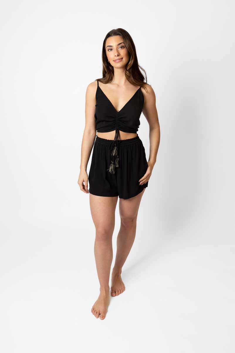 Koy Resort: Miami Solid Tie Front Shorts