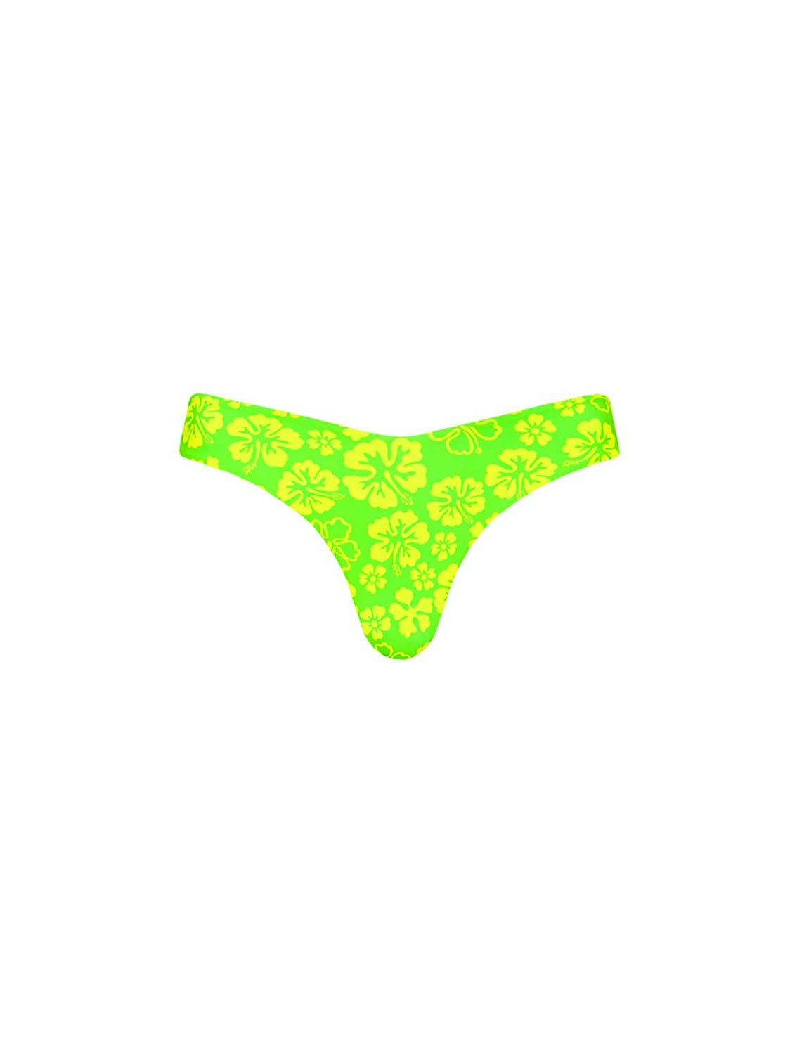 Kulai Kinis: Aloha Lime V Cheeky Bikini Bottom