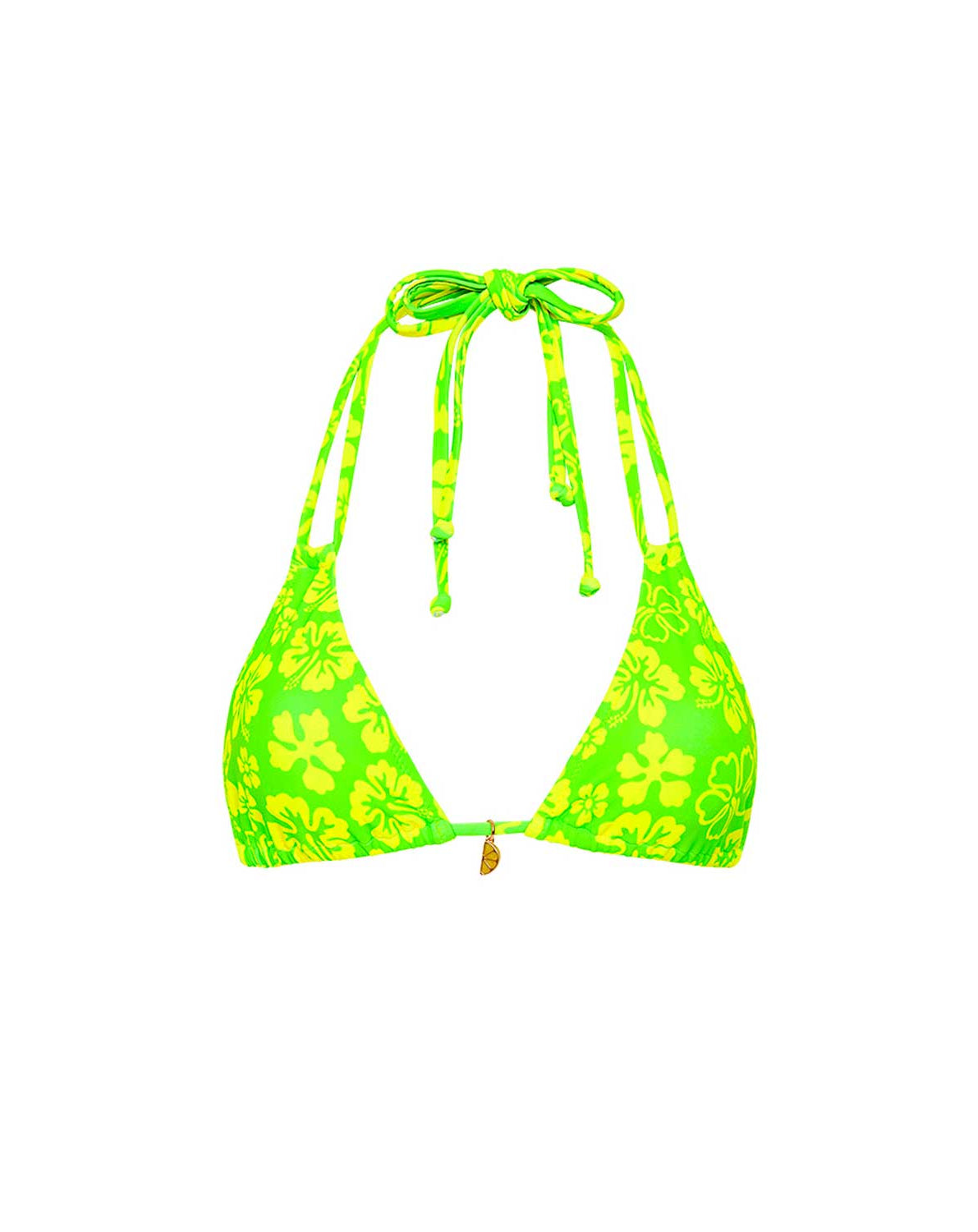 Kulani Kinis: Aloha Lime Halter Bralette Bikini Top