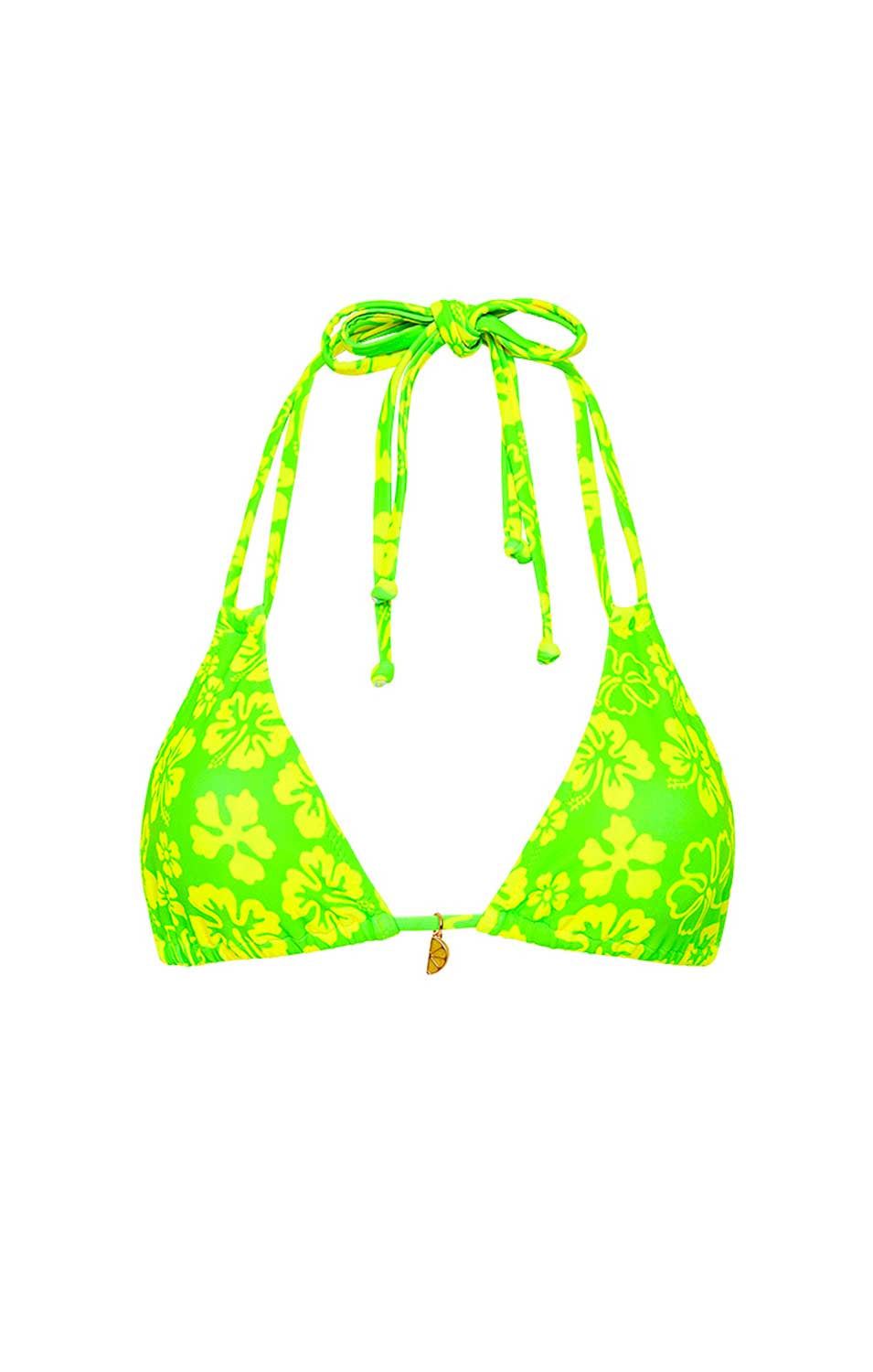 Kulani Kinis: Aloha Lime Halter Bralette Bikini Top