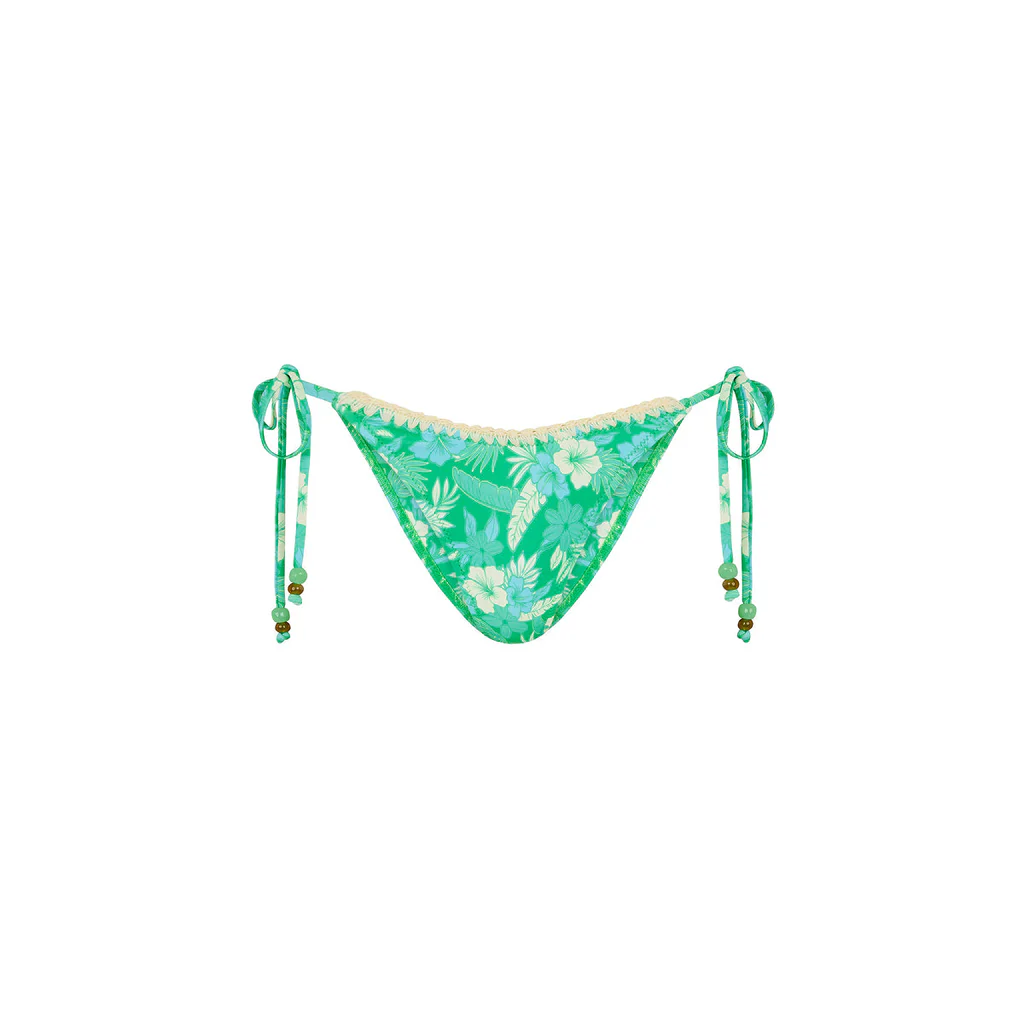 Kulani Kinis: Barefoot Breeze Crochet Dipped Cheeky Tie Bikini Bottom