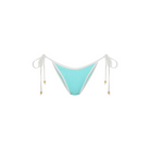 Kulani Kinis: Calypso Blue Bind Dipped Cheeky Tie Bikini Bottom