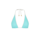 Kulani Kinis: Calypso Blue Bind Triangle Halter Bikini Top