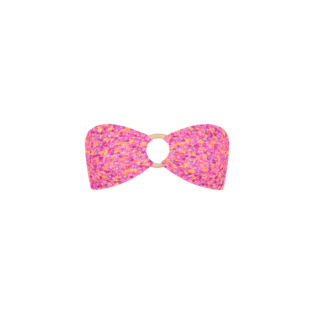 Kulani Kinis: Gelato Bloom Strapless Bandeau Bikini Top