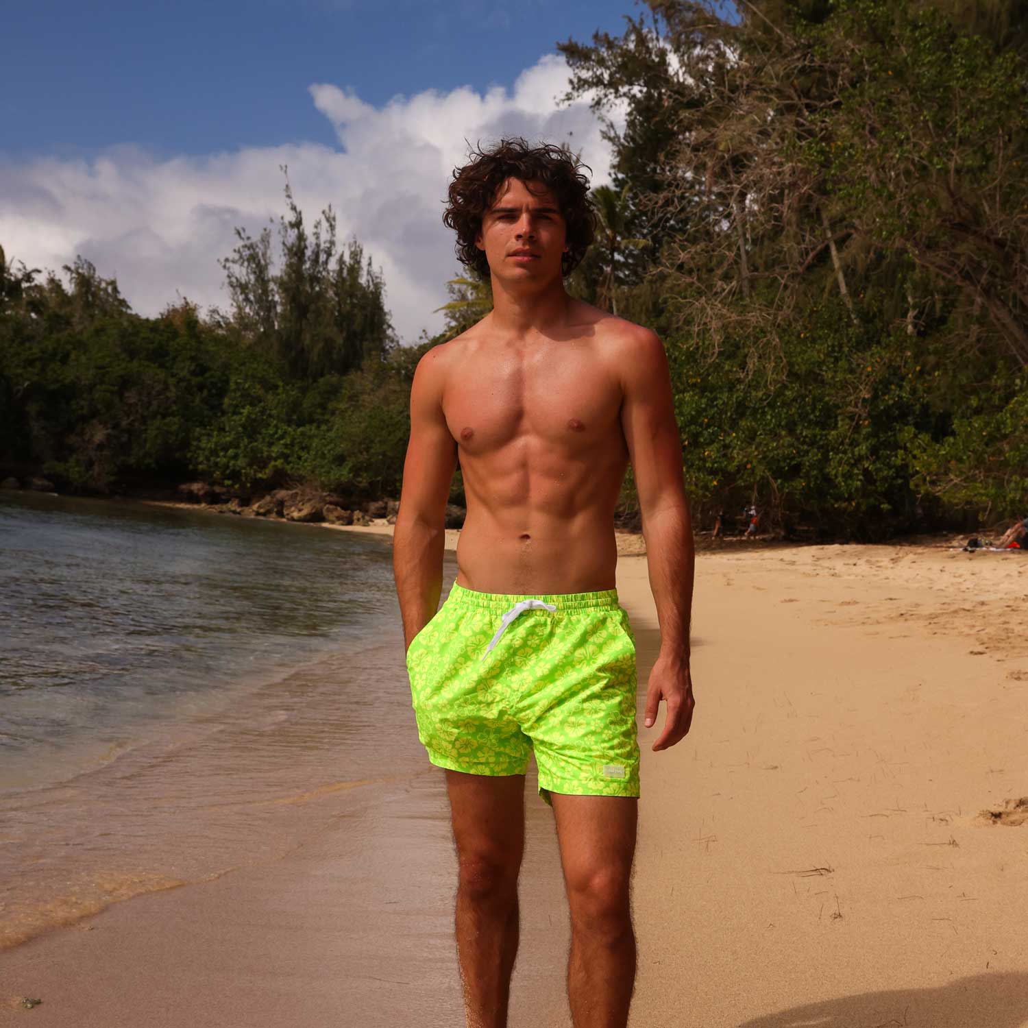 Kulani Kinis: Men's Aloha Lime Swim Trunk