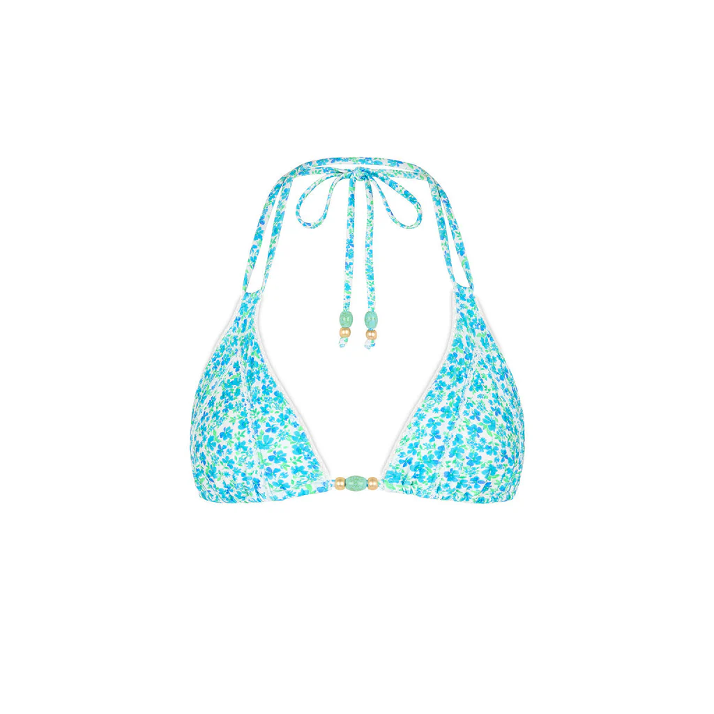 Kulani Kinis: Ocean Aura Decorative Panel Halter Bikini Top