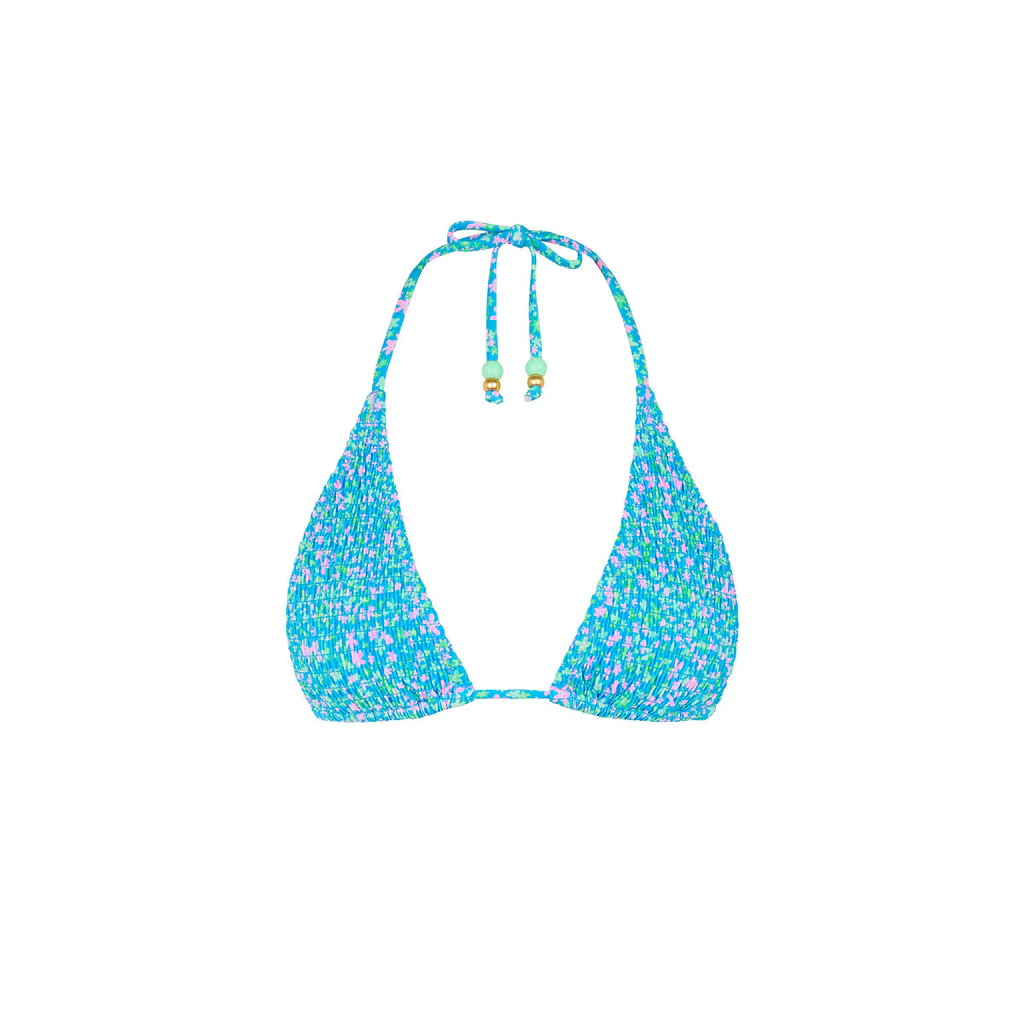 Kulani Kinis: Ocean Kisses Shirred Triangle Bikini Top