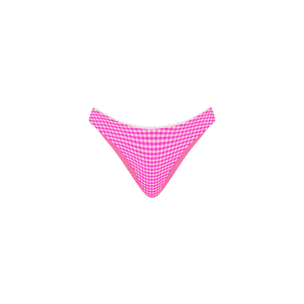 Kulani Kinis: Pink Diva Decorative Full Coverage Bikini Bottom