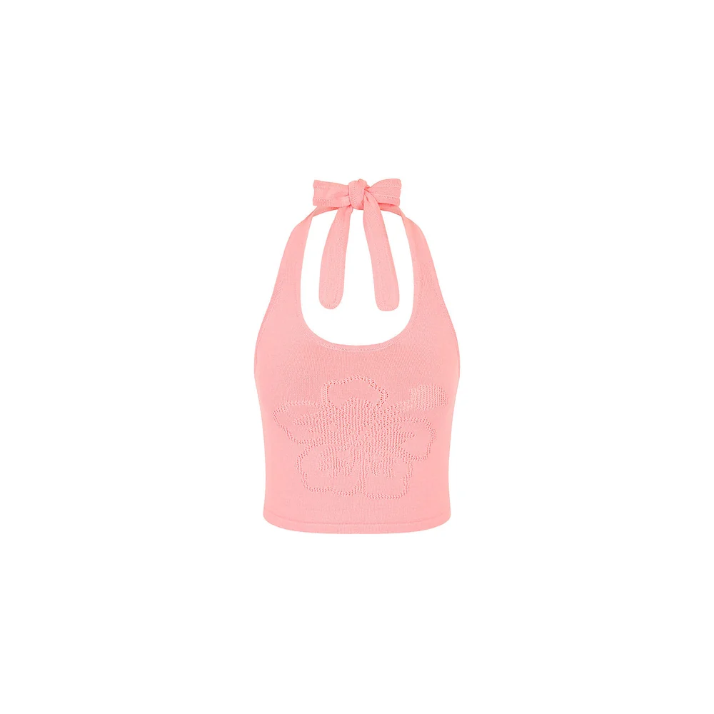 Kulani Kinis: Pink Sorbet Lola Knit Halter Top
