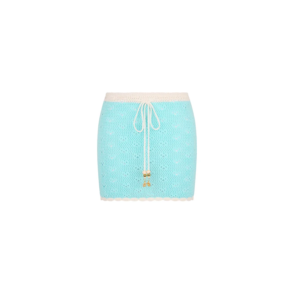 Kulani Kinis: Pretty Blue Seaide Knit Mini Skirt