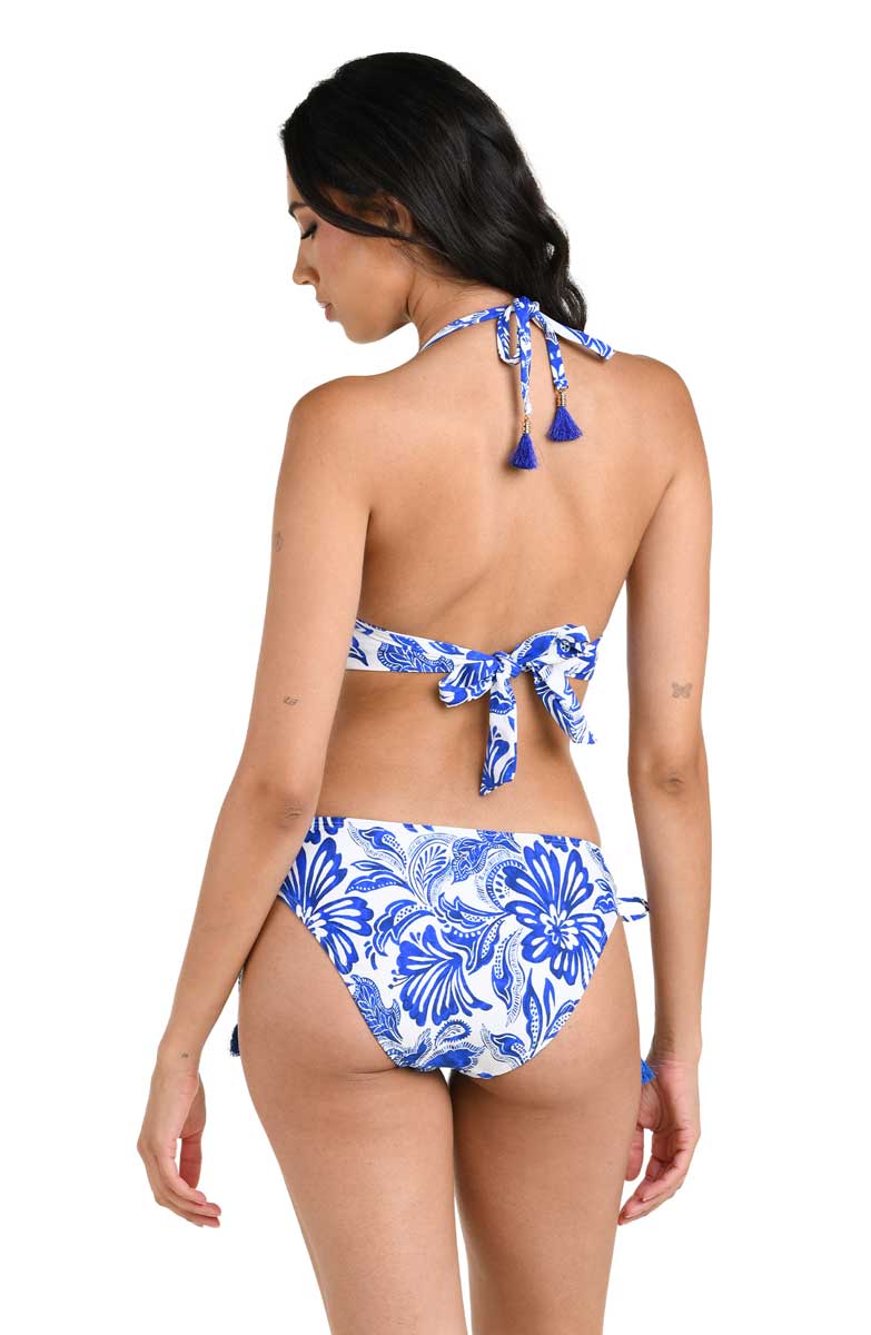 La Blanca: Botanical Brocade Banded Halter Top