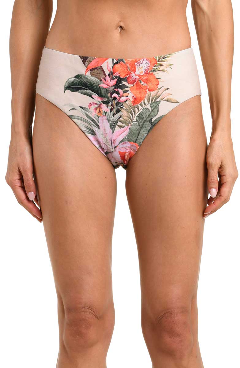 La Blanca Courtyard Palms Mid Waist Bikini Bottom