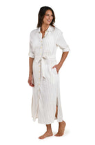 La Blanca: Delphine Coast Linen Button Up Shirt Dress